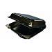 Choice-Pac L1H-1115-Blk Polypropylene Square Hot Clamshell Container with 2-Point Front Closure, 8-3/8" Length x 8-1/4" Width x 3" Height, Large, Black (Case of 300)