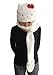 Funnie 21 Novelty Animal HAT Cosplay CAP - Unisex Fit Adult & Children- Soft Warm Headwraps Headwear with Mittens (White Kitty)
