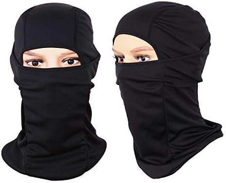 [2 PACK] Multi-Purpose Sports Balaclava - For Winter and Summer Use - Offers Wind and UV Protection - Fits Under Any Helmet - Can Be Used As Ski Mask, Motorcycle Mask, Face Mask - One Size Fits All - 100% Durable Polyester - Lifetime Warranty (Black + Black) Color: Black + Black Model: Car/Vehicle Accessories/Parts