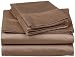 Egyptian Cotton 530 Thread Count Twin Extra Long Sheet Set Solid, Taupe