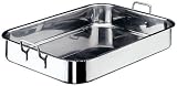 Paderno World Cuisine 15 3/4 Inch x 10 1/4 Inch Stainless Steel Roasting Pan