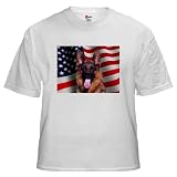 Patriotic German Shepherd Pets White T-Shirt by CafePress