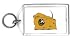 Keychain with cartoon, mouse, animal, cheese