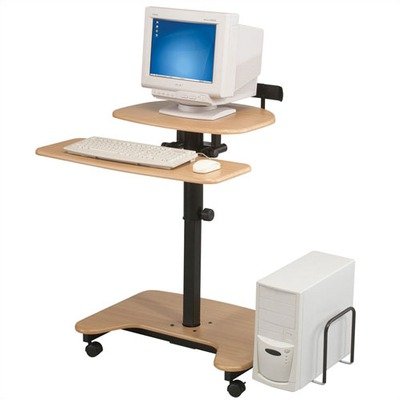 BALT Hi-Lo Workstations - Teak/Black
