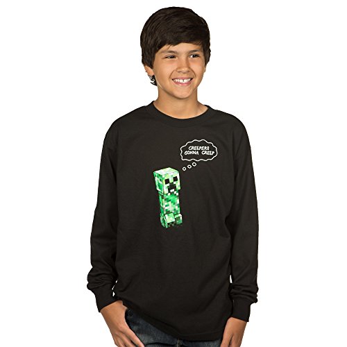 Minecraft Creepers Gonna Creep Boys 8-20 Long Sleeve Tee