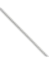 2mm, Sterling Silver, Diamond-Cut Franco Chain, 24 inch