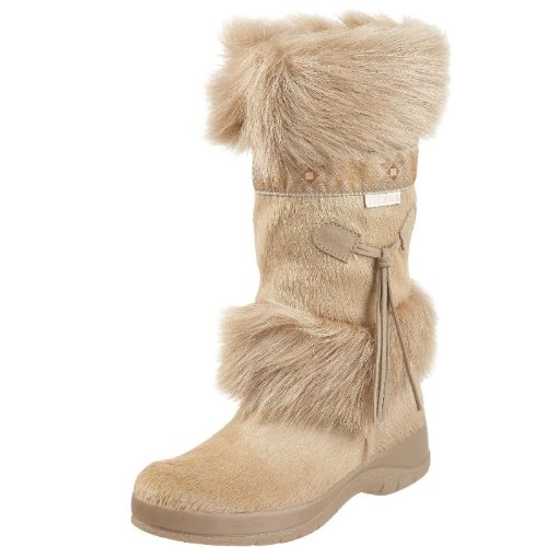 Tecnica Women's Skandia Fur Cold Weather Fashion Boot,Beige,7 M
