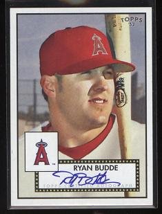 Ryan Budde Autograph 2007 Topps 52 Baseball Card #52S-RDB Los Angeles Angels