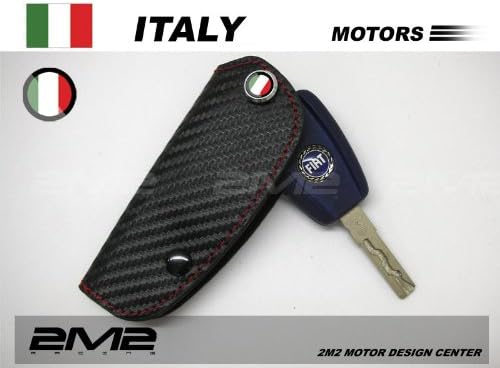 Fiat 2m2_L02CKR005 Leather key fob holder case chain cover For 500 500C 500L TREKKING LIVING PANDA X4 PUNTO DOBLO BRAVO FREEMONT SEDICI IDEA