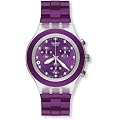 Swatch Damen-Armbanduhr Full Blooded Blueberry Damen-Chrono SVCK4048AG