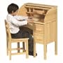 Guidecraft Jr. Roll-Top Desk Design: Light Oak