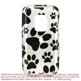 Premium Designer Hard Crystal Snap-on Case for the HTC Hero Sprint - White Dog Paws Print