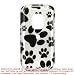 Premium Designer Hard Crystal Snap-on Case for the HTC Hero Sprint - White Dog Paws Print Premium Designer Hard Crystal Snap-on Case for the HTC Hero Sprint - White Dog Paws Print