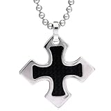 Pugster Square Black Celtic Cross Stainless Steel Pendant Gifts For Men