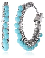 Lucky Brand Small Turquoise Colored Hoop Earrings