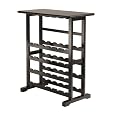 Winsome Vinny Wine Rack, 24 Bottle with Glass Hanger