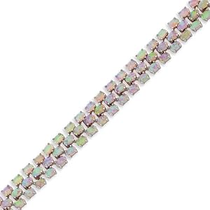 Sterling Silver 7inch Created Opal Bracelet - 7 Inch by