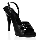 Flair-425, 4 1/2 Stiletto Heel Sling Back Platform Sandal Shoe