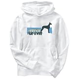 Hoodie Mens White  FRIENDS FUR - EVER - Great Dane  Dogs