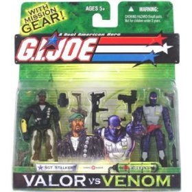 Childrens Toyshop  Toys : G.I.Joe Valor vs Venom: Sgt. Stalker vs Firefly