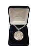 Sterling Silver Religious Saint Christopher Pendant Necklace 24"