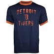 Majestic Detroit Tigers Navy Blue Classic Logo Ringer T-shirt