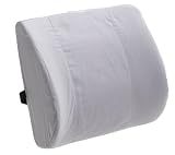 Duro-Med Memory Foam Lumbar Cushion with Strap, Grey