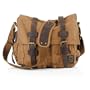 S.C.Cotton Vintage Canvas Shoulder Bag Sling School Bags Tool Bag (Khaki)
