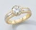14K Two Tone Gold Moissanite Ring