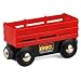 BRIO 33651 Wooden Railway System: Red Cattle Wagon