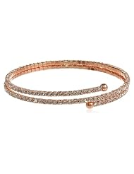 Oroclone Two Row Flex Crystal Bangle Bracelet, 2.17"