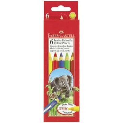 Faber-Castell Faber-Castel 111206 - Holzfarbstifte Jumbo Color 6St&uuml;ck in Kartonetui