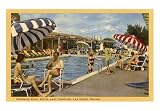 Pool, Hotel Last Frontier, Las Vegas, Nevada Art Poster Print, 18x13