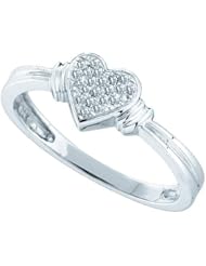 0.08CT DIAMOND HEART RING
