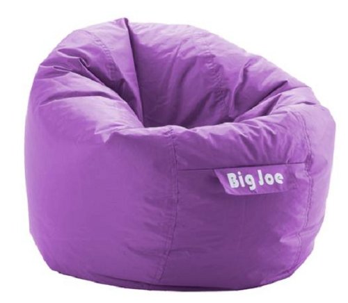Bean Bag Chair Lounger Comfort Research Big Joe Smartie with Smart Max Fabric, Purple