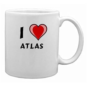 Click here to buy I Love atlas Mug by DAS.