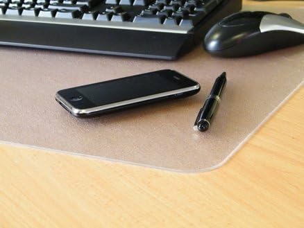 Desktex Polycarbonate Smooth Back Embossed Desk Mat - Pack of 2