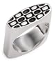 Sterling Silver Crossover Ring from The Swirl Collection by Zina