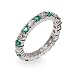 Elena's Emerald and Clear CZ Silver Eternity Ring