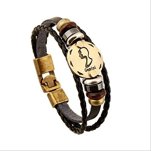 Bronze alloy buckle bracelet 12 constellation (Gemini)