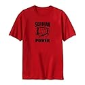 T-Shirt Red " Serbian Power " Serbia And Montenegro Country