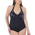 Xhilaration&reg; Plus Tankini w/ Sequin - Black