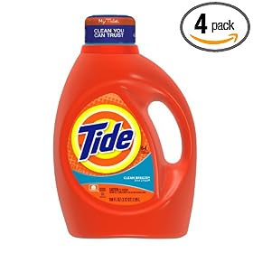 Tide Clean Breeze Scent with Actilift, 100-Ounce Bottles (Pack of 4)