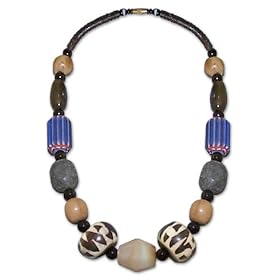 Necklace, 'Akan Beauty' 19.3" L x 0.8" W