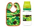 Baby Military Tarn-Nuckelflasche mit Latz (Set)