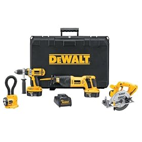 DEWALT DC4KITA 18-Volt Ni-Cad Cordless 4-Tool Combo Kit by DeWalt