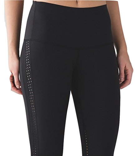 Lululemon Wunder Under Crop Yoga Pants Hi Rise SE Exhale Mesh Black