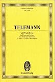 Telemann Concerto für Flöte und Streicher No. 1268 - D-Dur