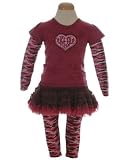 Ooh La La Couture Desert/Rose Camo Sleeve Shirt and Skirted Legging Set