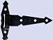 Brainerd Arrowsmith Heavy Duty Steel Gate Hinges, 2-pc Set (Model B3140)